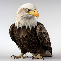 Obraz premium A young Bald Eagle (Haliaeetus leucocephalus) looking majestic.