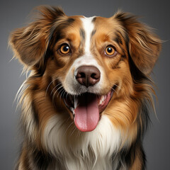 Fototapeta premium An Australian Shepherd (Canis lupus familiaris) with dichromatic eyes.