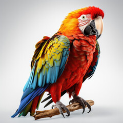 Obraz premium A vibrant Macaw (Ara) displaying its colourful plumage.