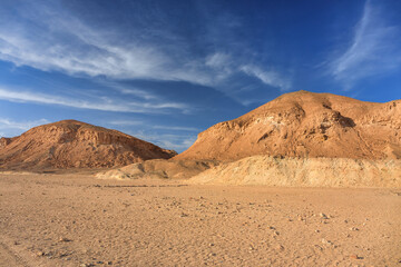 Desert landscape in Marsa Alam region, Egypt