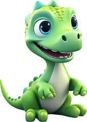 Fototapeta premium Cute dinosaer in 3D style.