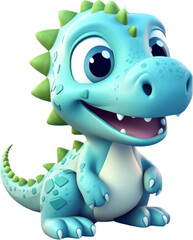 Cute dinosaer in 3D style.