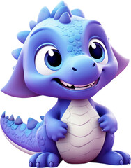 Cute dinosaer in 3D style.