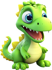 Fototapeta premium Cute dinosaer in 3D style.