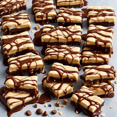 stack of chocolate cookies generative ai