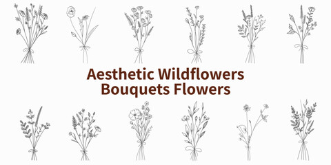 Aesthetic Wildflowers Bouquets Flowers