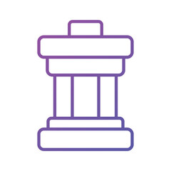 Grab this icon of inukshuk in trendy style, isolated on white background