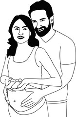 Couple Pregnant And Maternity 