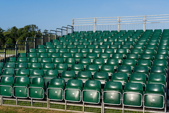 Seats at Cowdray polo ground, June 2023