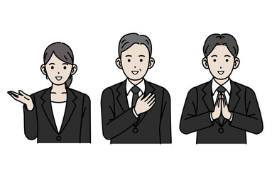 葬儀業者、セレモニースタッフの男女