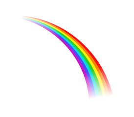 Striped rainbow perspective isolated PNG