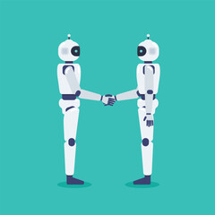 Handshake between two robots