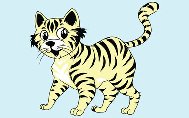 Obraz na płótnie Canvas Cat Sticker