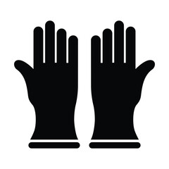 protective gloves simple icon, vector illustration 
