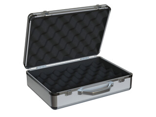 Open case with egg crate foam 3d rendering