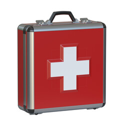 first aid kit - medical case 3d rendering