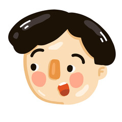 Fototapeta premium face expressions cartoon illustration