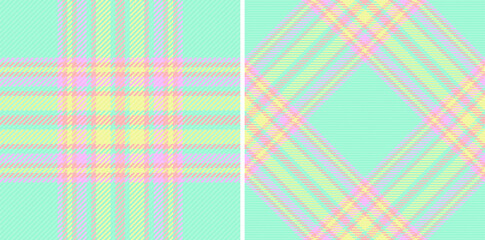 Check fabric texture of textile tartan pattern with a plaid background vector seamless.