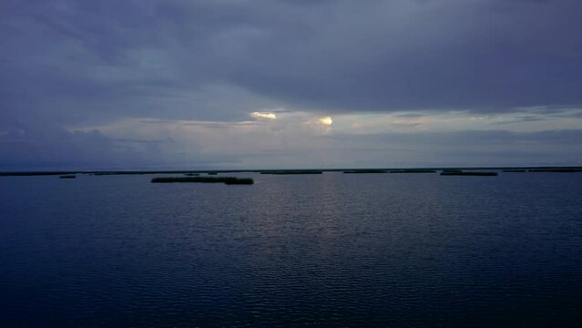 Storm clouds racing over Lake Okeechobee