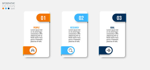 Infographic template business concept with step.
