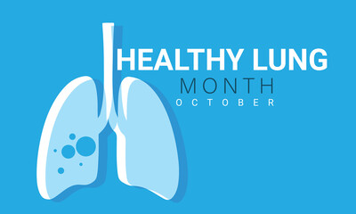 Healthy Lung month. background, banner, card, poster, template. Vector illustration.