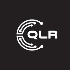 QLR letter technology logo design on black background. QLR creative initials letter IT logo concept. QLR setting shape design.
