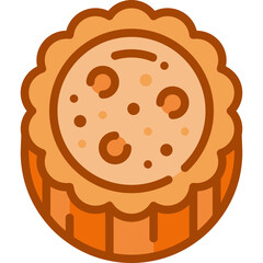 egg tart two tone icon