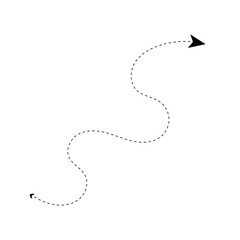 Abstract Arrow Dashed Line