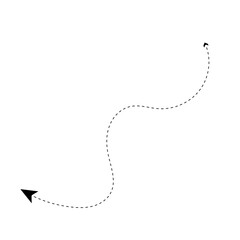 Abstract Arrow Dashed Line