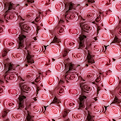 Pink roses wedding theme, seamless pixel perfect pattern texture.
