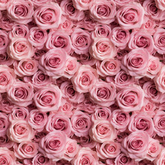 Obraz na płótnie Canvas Pink roses wedding theme, seamless pixel perfect pattern texture.