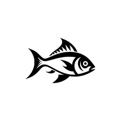 simple fish shop animal store logo vector illustration template design