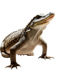 crocodile isolated on a transparent background (PNG). Generative AI.