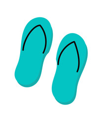 Flip flops isolated icon, vector illustration 