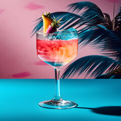 fresh cocktail on summer background