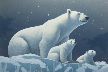 Obraz na płótnie Canvas Polar Bear Illustration