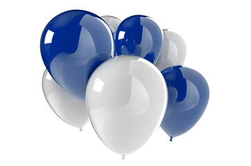 3d Balloons on transparent background 