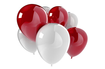3d Balloons on transparent background 