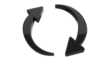 3d render of arrow sign on transparent background