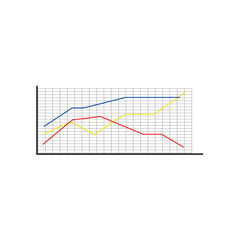 Line chart vector illustration, vector diagram for business.