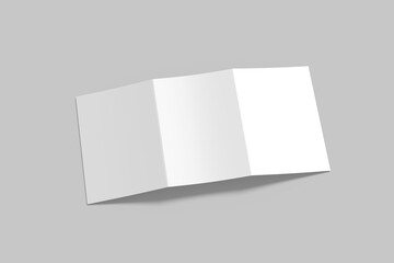 A5 Trifold Brochure Blank Mockup