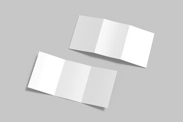 A5 Trifold Brochure Blank Mockup