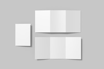 A5 Trifold Brochure Blank Mockup