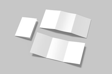 A5 Trifold Brochure Blank Mockup