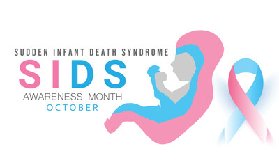 Sudden Infant Death Syndrome awareness month. background, banner, card, poster, template. Vector illustration.