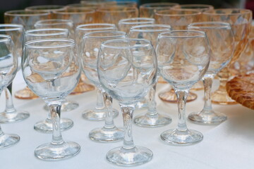 Served table in a restaurant
