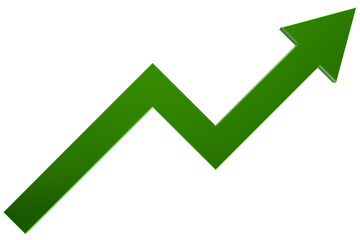 Business Grow Arrow  on transparent background