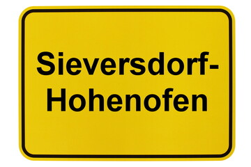 Illustration eines Ortsschildes der Gemeinde Sieversdorf-Hohenofen in Brandenburg