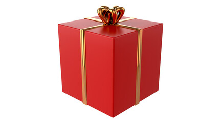 gift box with ribbon on transparent background