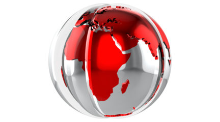 illustration of a globe on transparent background